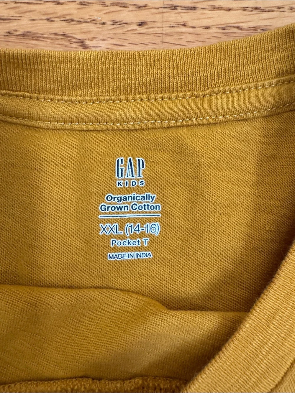 GAP Mustard Short Sleeve Pocket Tee - Boys